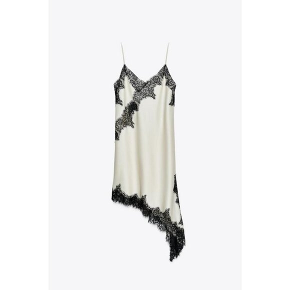ZARA ASYMMETRIC LACE DRESS ZW COLLECTION - Picture 1 of 11